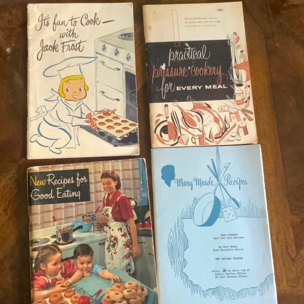 Vintage 1948-1950 cooking brochures books MERRY Meade Recipes meat cookery etc